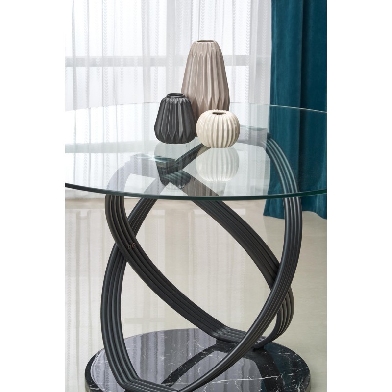 'OPTICO Table, Top - Transparent, Legs - Black' 'OPTICO Table, Top - Transparent, Legs - Black'