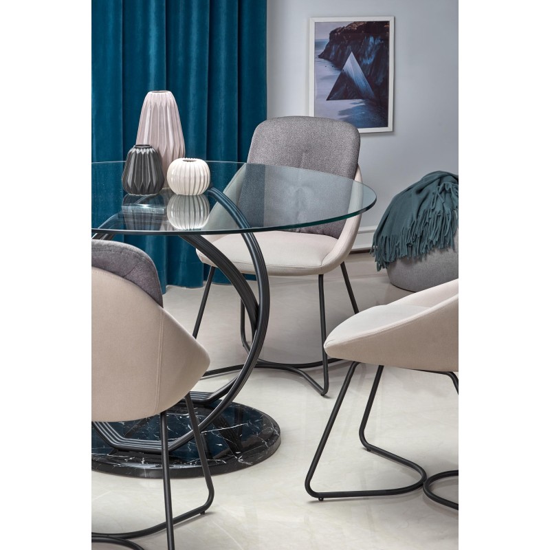 'OPTICO Table, Top - Transparent, Legs - Black' 'OPTICO Table, Top - Transparent, Legs - Black'