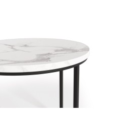 'OREO Set of Two Benches White Marble / Black' 'OREO Set of Two Benches White Marble / Black'