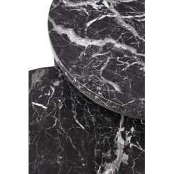 'OREO Set of Two Benches Black Marble / Black' 'OREO Set of Two Benches Black Marble / Black'