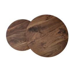 'OREO Set of Two Benches Walnut / Black' 'OREO Set of Two Benches Walnut / Black'