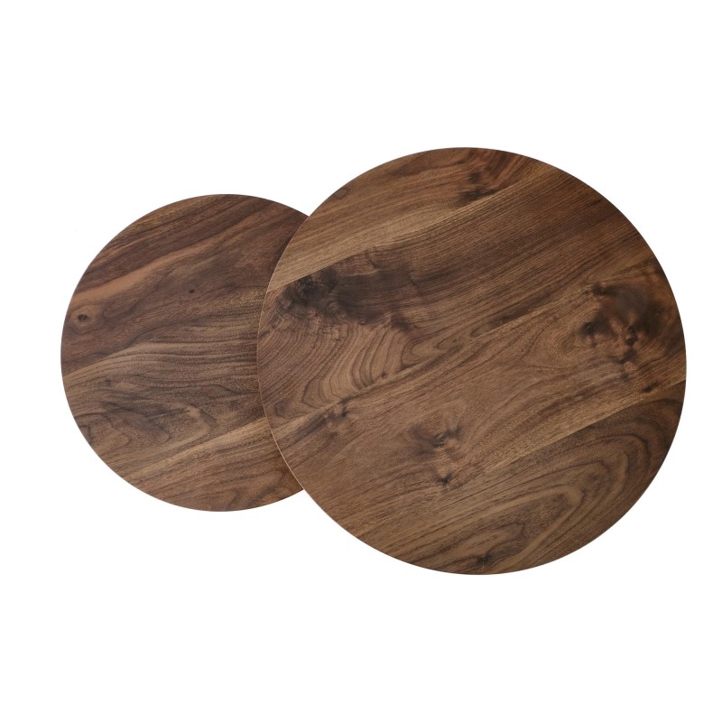 'OREO Set of Two Benches Walnut / Black' 'OREO Set of Two Benches Walnut / Black'