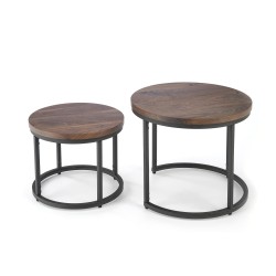 'OREO Set of Two Benches Walnut / Black' 'OREO Set of Two Benches Walnut / Black'