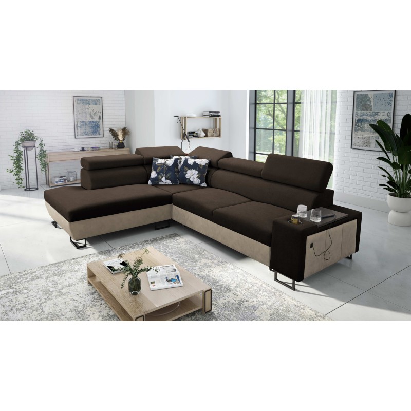 Ecksofa Prestige VII mit weichem Touch, Freya 210.08 + Tauro 8203 - Eleganz und Funktionalität in einem