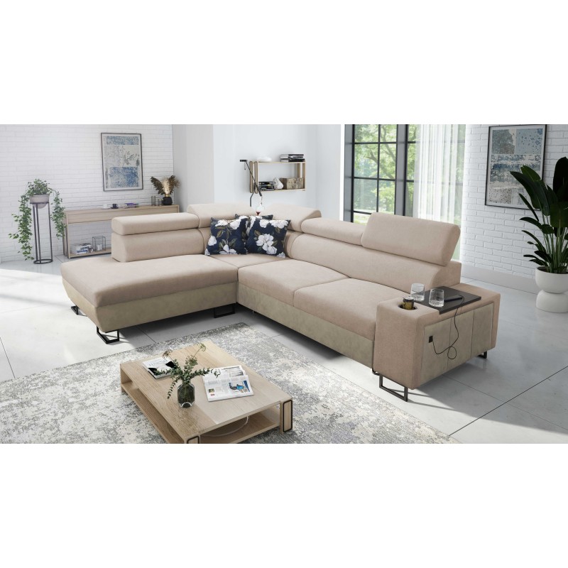 Prestige VII Ecksofa mit Soft-Touch, Freya 210.04 + Tauro 8203 - Eleganz und Funktionalität in einem