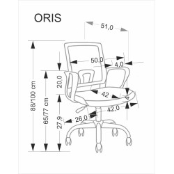 ORIS fotel obrotowy, wielokolorowy ORIS fotel obrotowy, wielokolorowy