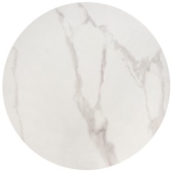 'OSARIO Set of 2 White Marble / White Benches' 'OSARIO Set of 2 White Marble / White Benches'