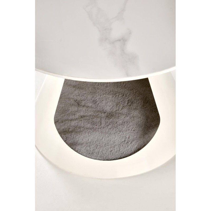 'OSARIO Set of 2 White Marble / White Benches' 'OSARIO Set of 2 White Marble / White Benches'