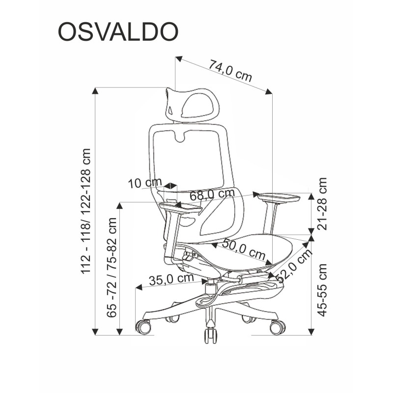 'OSVALDO Black Office Chair' 'OSVALDO Black Office Chair'