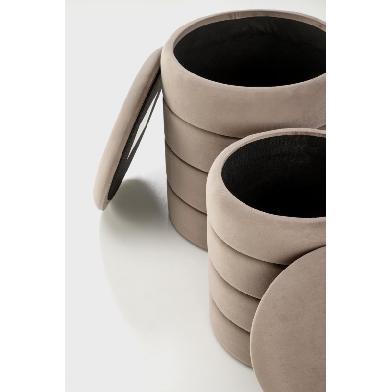 'PACHO Set of 2 Poufs, Beige' 'PACHO Set of 2 Poufs, Beige'