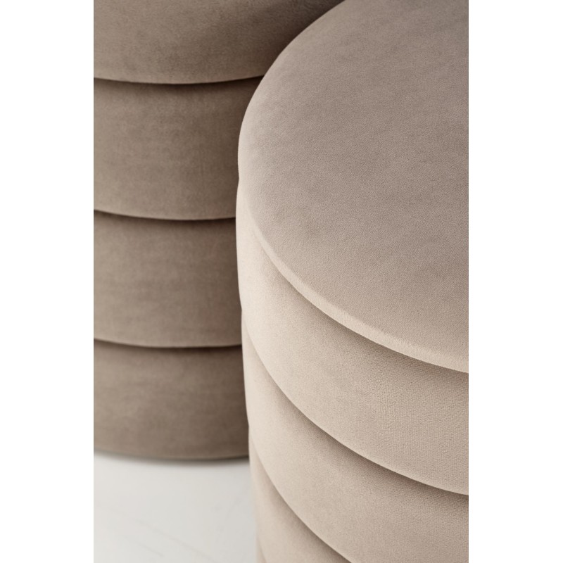 'PACHO Set of 2 Poufs, Beige' 'PACHO Set of 2 Poufs, Beige'