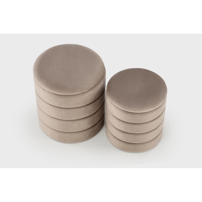 'PACHO Set of 2 Poufs, Beige' 'PACHO Set of 2 Poufs, Beige'