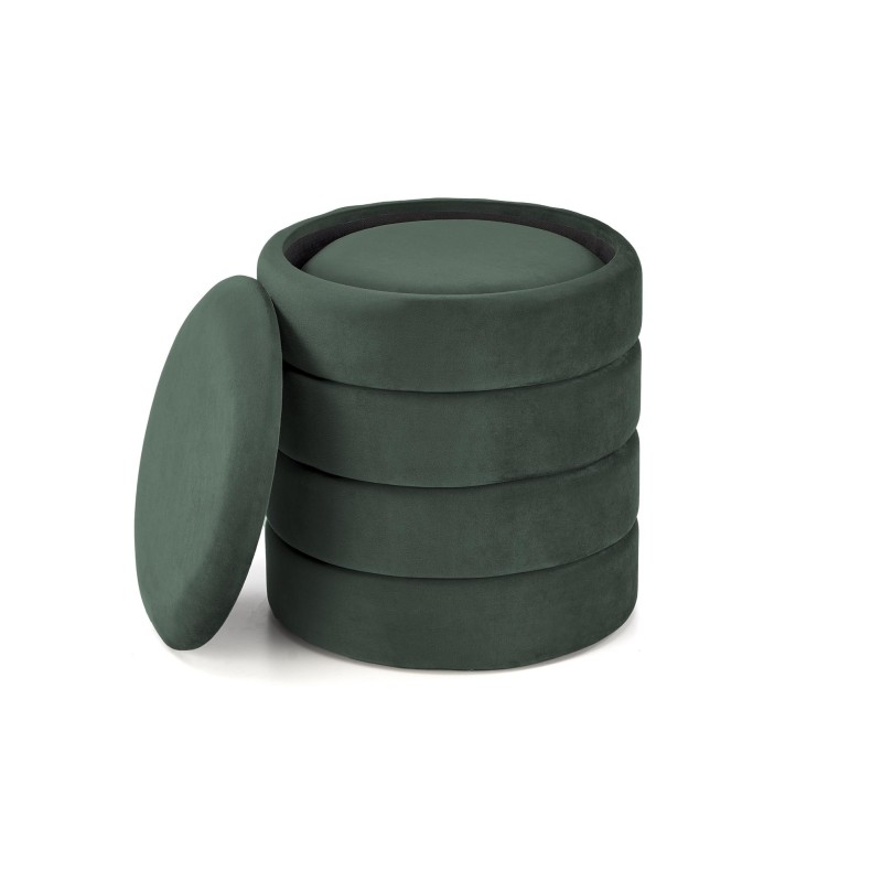 'PACHO Set of 2 Poufs, Dark Green' 'PACHO Set of 2 Poufs, Dark Green'