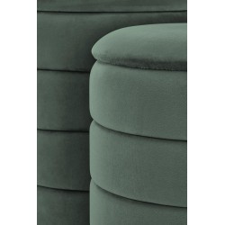 'PACHO Set of 2 Poufs, Dark Green' 'PACHO Set of 2 Poufs, Dark Green'