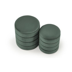 'PACHO Set of 2 Poufs, Dark Green' 'PACHO Set of 2 Poufs, Dark Green'