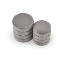 'PACHO Set of 2 Poufs, Ash Grey' 'PACHO Set of 2 Poufs, Ash Grey'