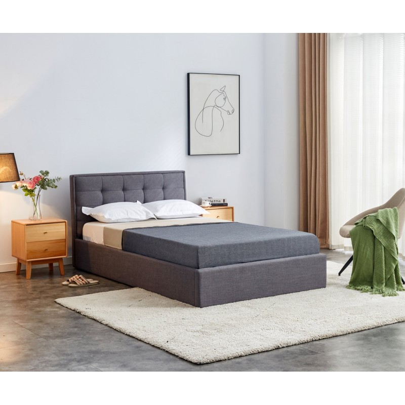 PADVA 120cm łóżko z pojemnikiem popielaty (2p 1szt) PADVA 120cm łóżko z pojemnikiem popielaty (2p 1szt)