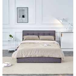 'PADVA 140cm Bed with Storage in Ash Grey' 'PADVA 140cm Bed with Storage in Ash Grey'