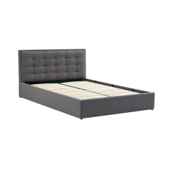 'PADVA 140cm Bed with Storage in Ash Grey' 'PADVA 140cm Bed with Storage in Ash Grey'
