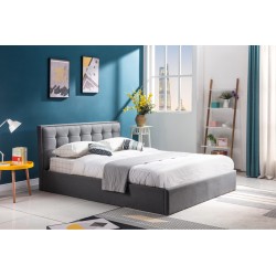 'PADVA 160cm Bed with Storage in Ash Grey'