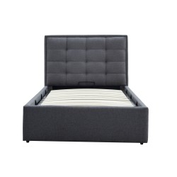 'PADVA 90cm Bed with Storage in Ash Grey' 'PADVA 90cm Bed with Storage in Ash Grey'