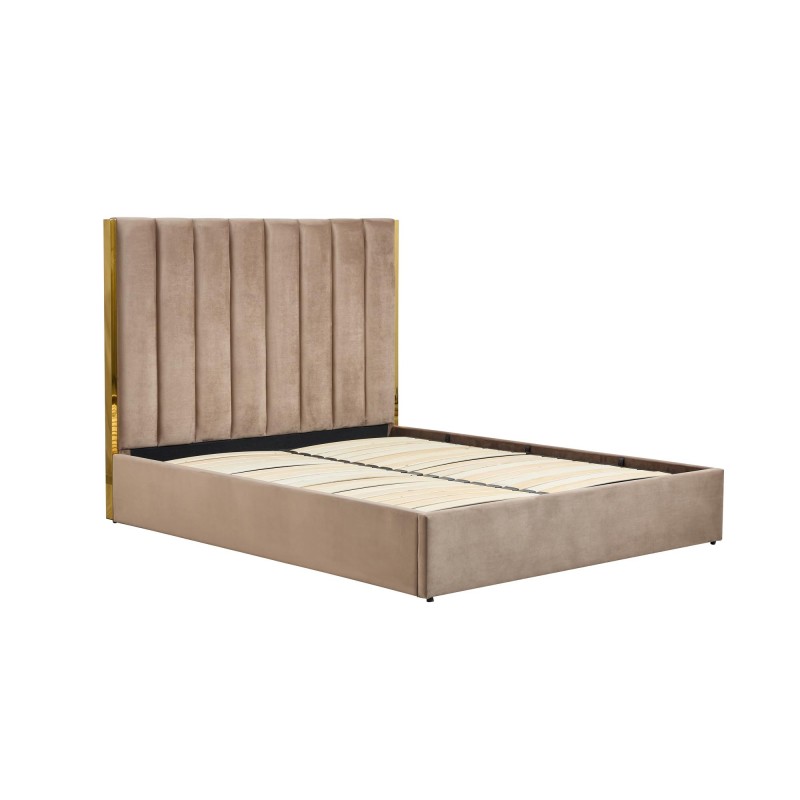 'PALAZZO Bed 160, Beige / Gold' 'PALAZZO Bed 160, Beige / Gold'