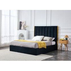 'PALAZZO Bed 160, Black / Gold'