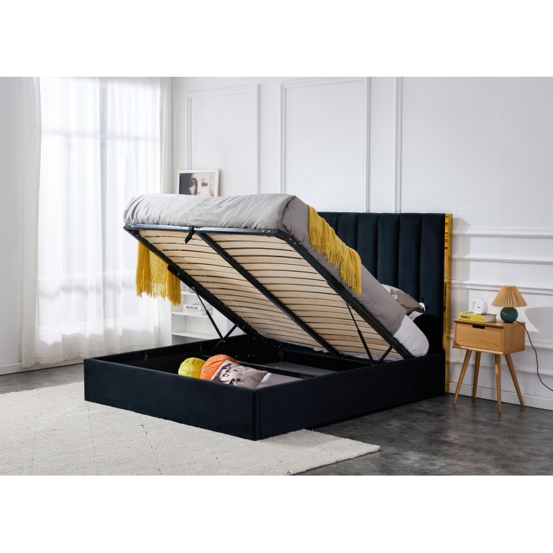 'PALAZZO Bed 160, Black / Gold' 'PALAZZO Bed 160, Black / Gold'