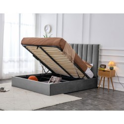 'PALAZZO Bed 160, Ash Grey / Silver' 'PALAZZO Bed 160, Ash Grey / Silver'