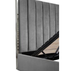 'PALAZZO Bed 160, Ash Grey / Silver' 'PALAZZO Bed 160, Ash Grey / Silver'