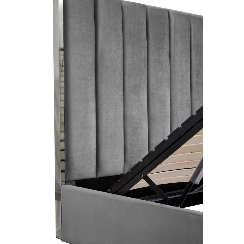 'PALAZZO Bed 160, Ash Grey / Silver' 'PALAZZO Bed 160, Ash Grey / Silver'
