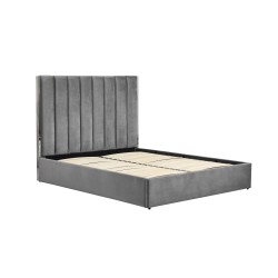 'PALAZZO Bed 160, Ash Grey / Silver' 'PALAZZO Bed 160, Ash Grey / Silver'