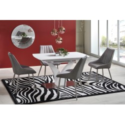 'PALERMO Extendable Table in Matte White'