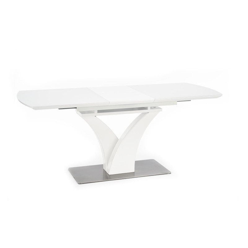 'PALERMO Extendable Table in Matte White' 'PALERMO Extendable Table in Matte White'