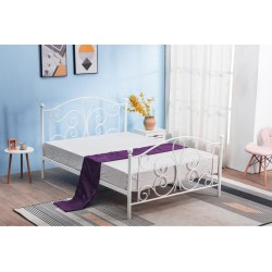 'PANAMA 120 cm White Metal Bed'