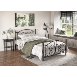 'PANAMA 120 cm Black Metal Bed'