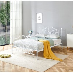 PANAMA 140 cm łóżko metalowe biały (2p 1szt)