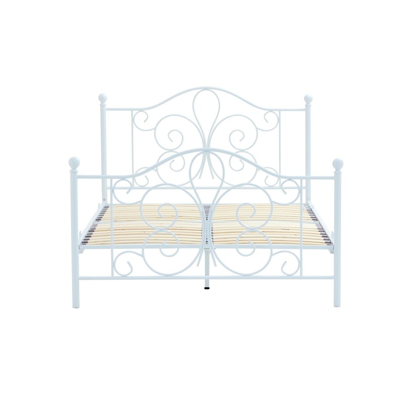 'PANAMA 140 cm White Metal Bed' 'PANAMA 140 cm White Metal Bed'