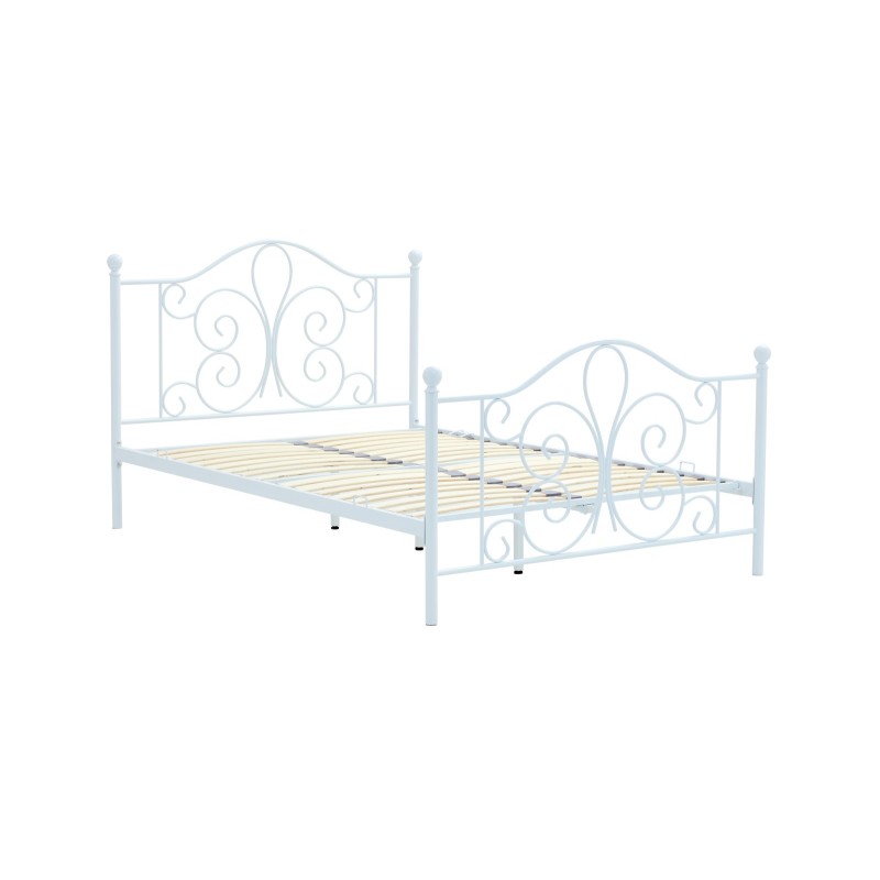 'PANAMA 140 cm White Metal Bed' 'PANAMA 140 cm White Metal Bed'