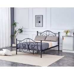PANAMA 140 cm łóżko metalowe czarny (2p 1szt)