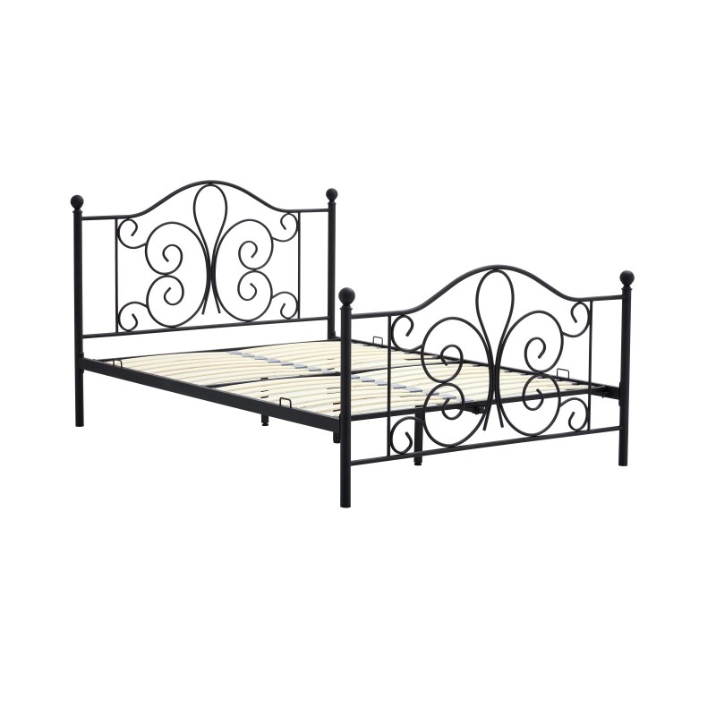 'PANAMA 140 cm Black Metal Bed' 'PANAMA 140 cm Black Metal Bed'