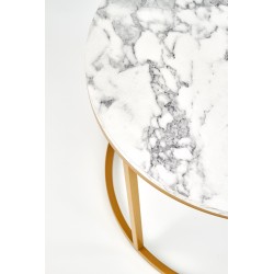 'PAOLA Set of 2 Benches, Marble / Gold' 'PAOLA Set of 2 Benches, Marble / Gold'