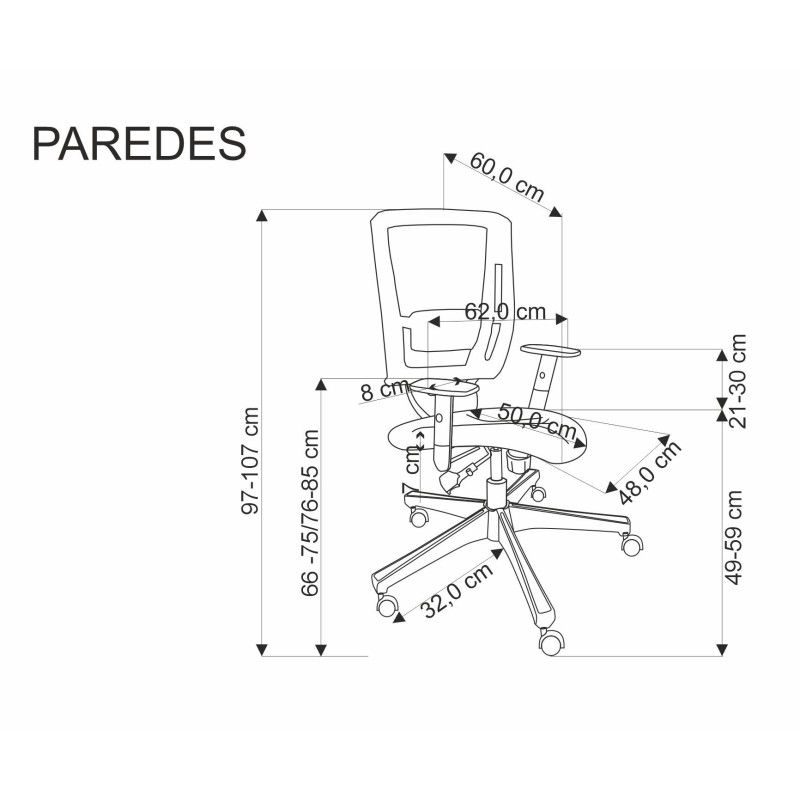 PAREDES fotel gabinetowy czarny (1p 1szt)) PAREDES fotel gabinetowy czarny (1p 1szt))