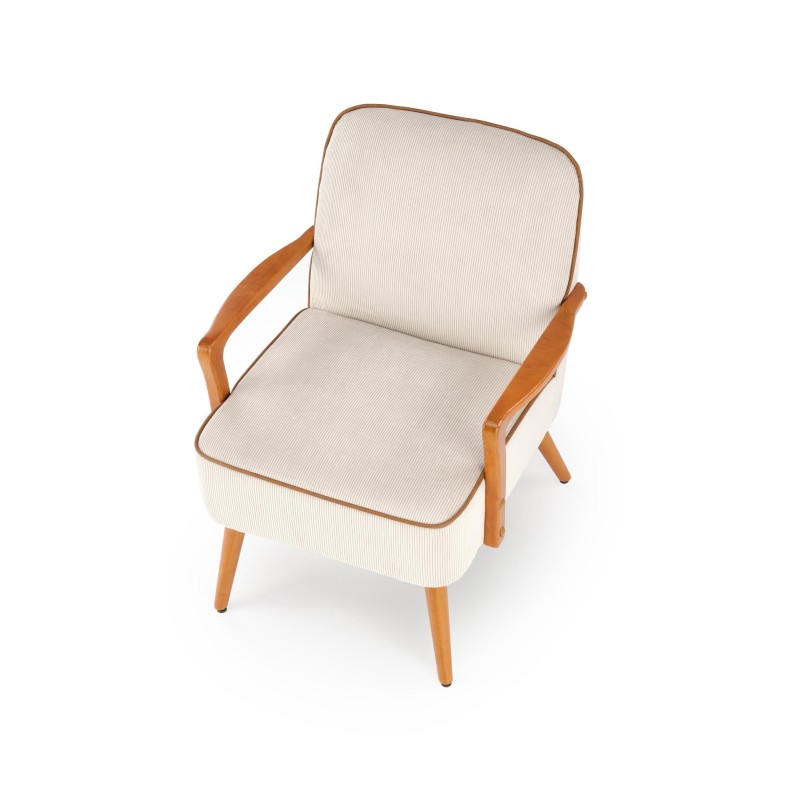 'PASTORE Relaxation Armchair Light Beige / Light Walnut' 'PASTORE Relaxation Armchair Light Beige / Light Walnut'