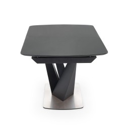 'PATRIZIO Extendable Table Top - Dark Ash, Leg - Black' 'PATRIZIO Extendable Table Top - Dark Ash, Leg - Black'