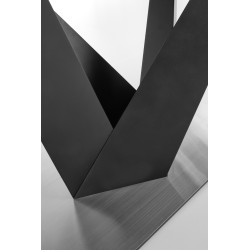 'PATRIZIO Extendable Table Top - Dark Ash, Leg - Black' 'PATRIZIO Extendable Table Top - Dark Ash, Leg - Black'