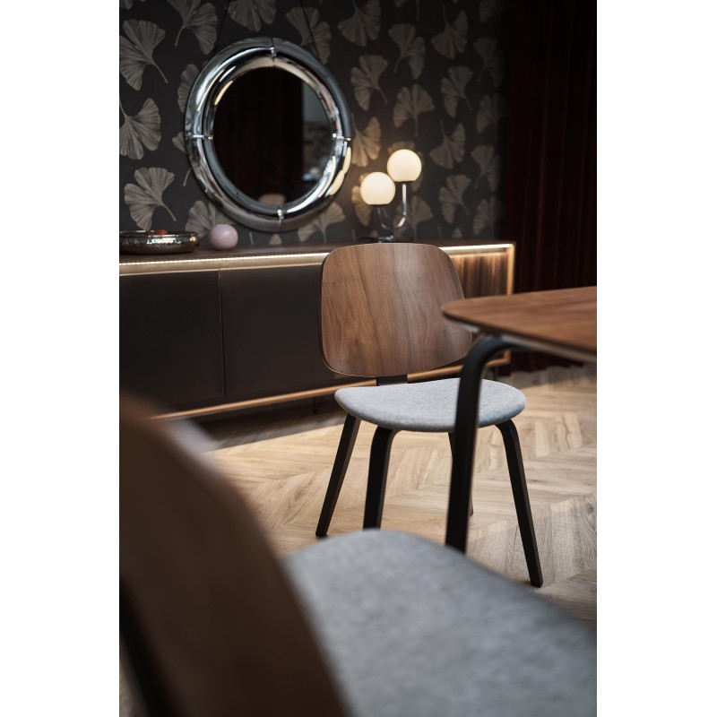 'PEDRO Table, Walnut Top, Black Leg' 'PEDRO Table, Walnut Top, Black Leg'