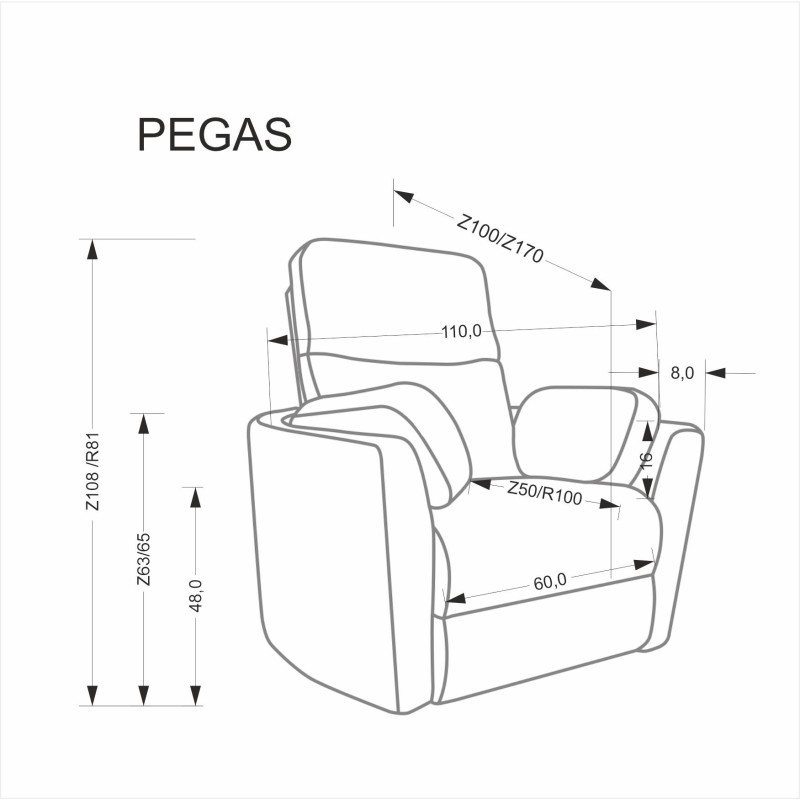 'PEGAS Beige Relaxation Armchair' 'PEGAS Beige Relaxation Armchair'