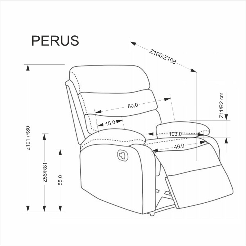 'PERUS Relaxation Armchair in Ash Grey' 'PERUS Relaxation Armchair in Ash Grey'