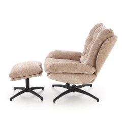 'PESTO Armchair with Footstool / Rocking Function, Beige' 'PESTO Armchair with Footstool / Rocking Function, Beige'
